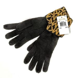MICHAEL Michael Kors - Brown Logo Knitted Winter Gloves